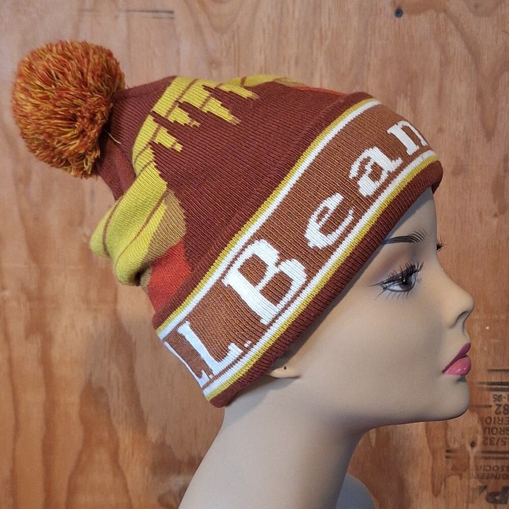 L.L Bean Beanie UNISEX OSFA Katahdin Pom Outdoor Mountains Gorpcore Winter